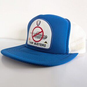 Vintage Snapback Trucker Hat Army Tank Busters